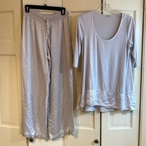 PJ Harlow 2 Piece Pajama Set, Gray, S